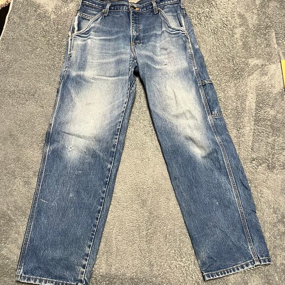 All American Clothing Co Jeans Mens 34 X 32 Blue Straight 90s Made USA Carpenter - Picture 1 of 10